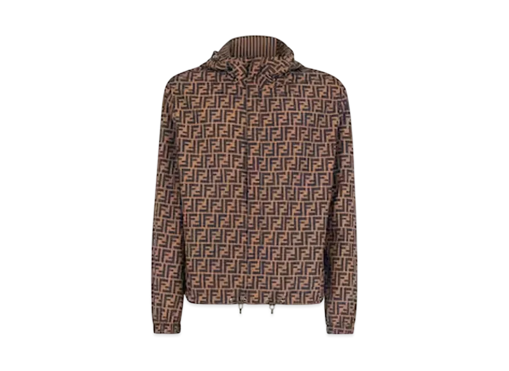 FENDI Men's Blouson Nylon Windbreaker "Brown"