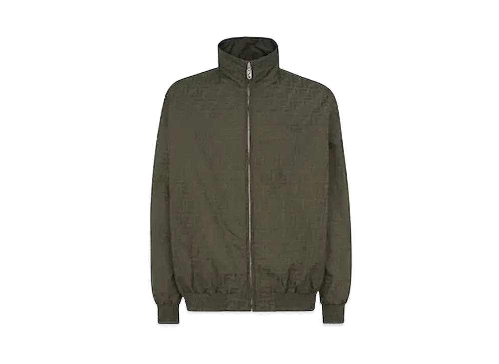 FENDI Men's Bomber Jacket FF Nylon "Green"