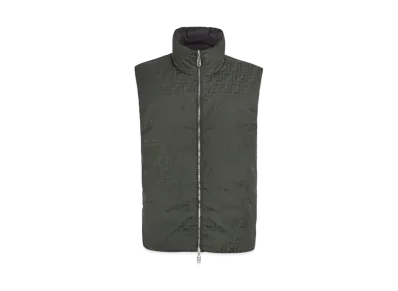 FENDI Men's Gilet FF Nylon Vest "Green"