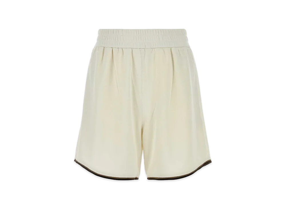 FENDI Embroidered Polyester Bermuda Shorts "White"