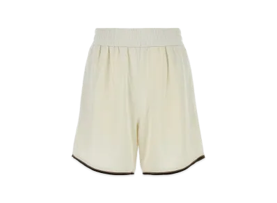 FENDI Embroidered Polyester Bermuda Shorts "White"