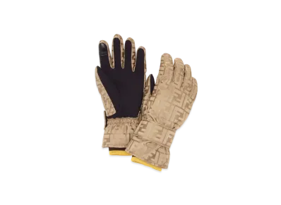 FENDI Ski Gloves FF Nylon "Beige"