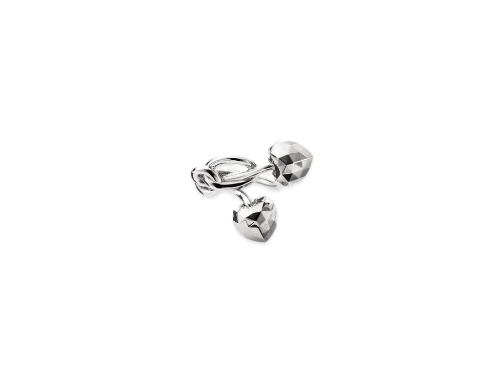 Jimmy Choo Facet Heart Ring with Heart "Silver"