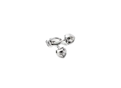 Jimmy Choo Facet Heart Ring with Heart "Silver"