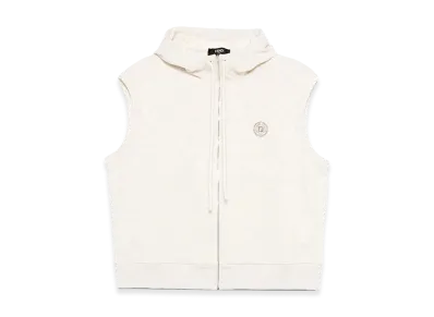 FENDI Melange Stretch Hooded Vest "Cream"