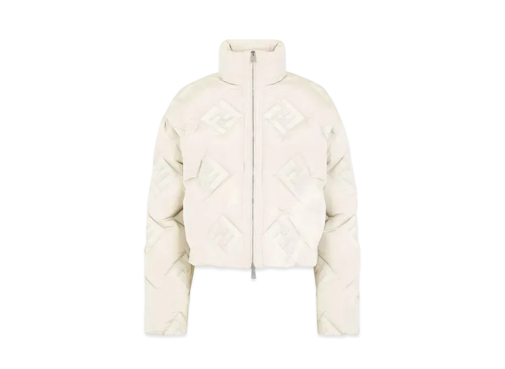 FENDI Women's FF Technical Fabric Down Jacket "White"
