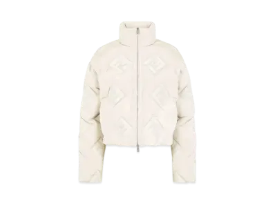 FENDI Women's FF Technical Fabric Down Jacket "White"