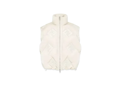 FENDI Women's FF Technical Fabric Gilet "White"