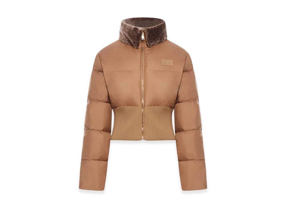 FENDI Women's Short Heritage Down Jacket "Brown"
