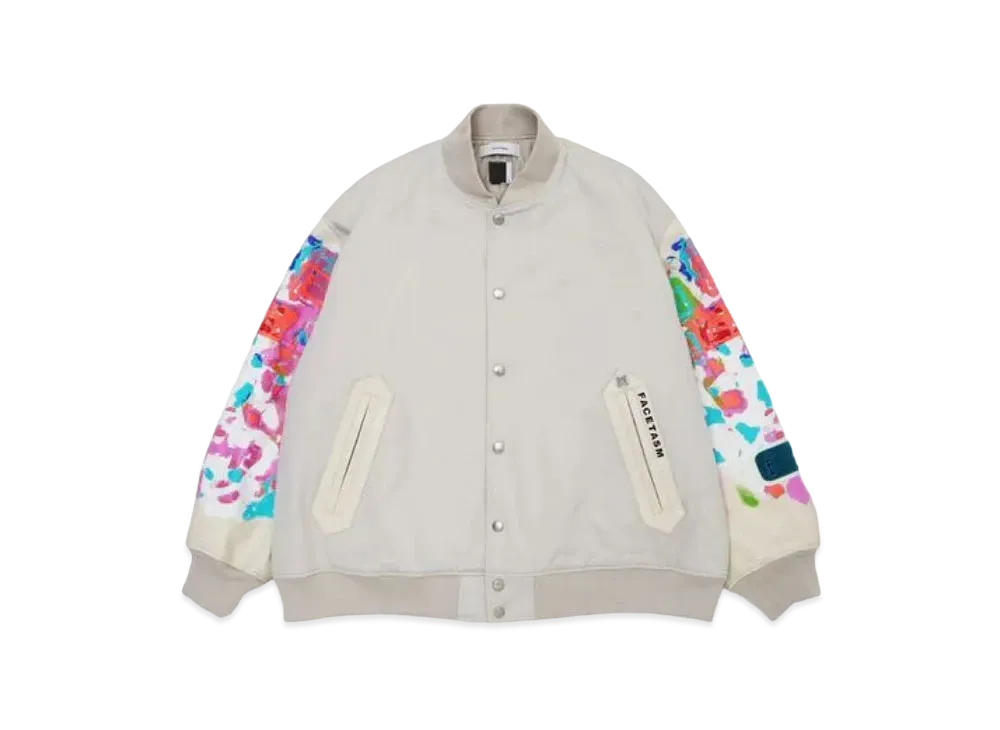 FACETASM Spraypaint Stadium Jacket "Beige"