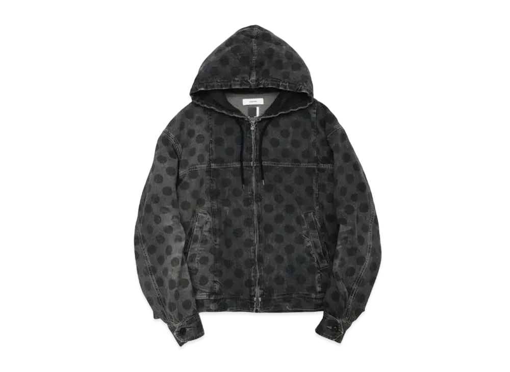 FACETASM Dot Denim Hooded Jacket "Black"