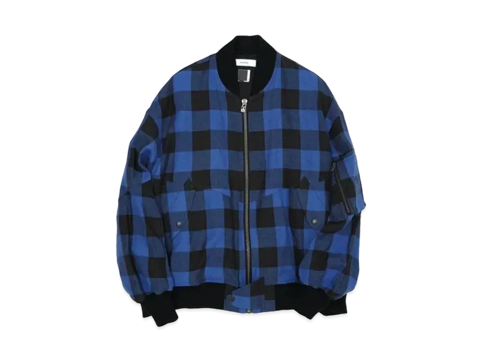 FACETASM Buffalo Check MA-1 "Blue Check"