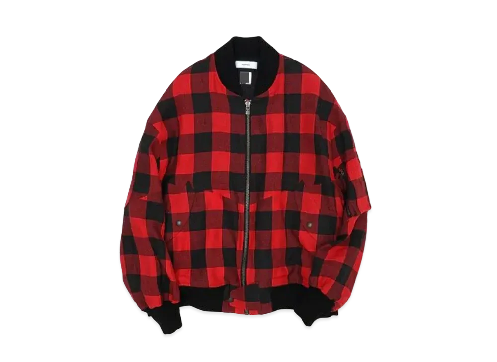 FACETASM Buffalo Check MA-1 "Red Check"