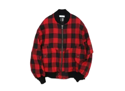 FACETASM Buffalo Check MA-1 "Red Check"