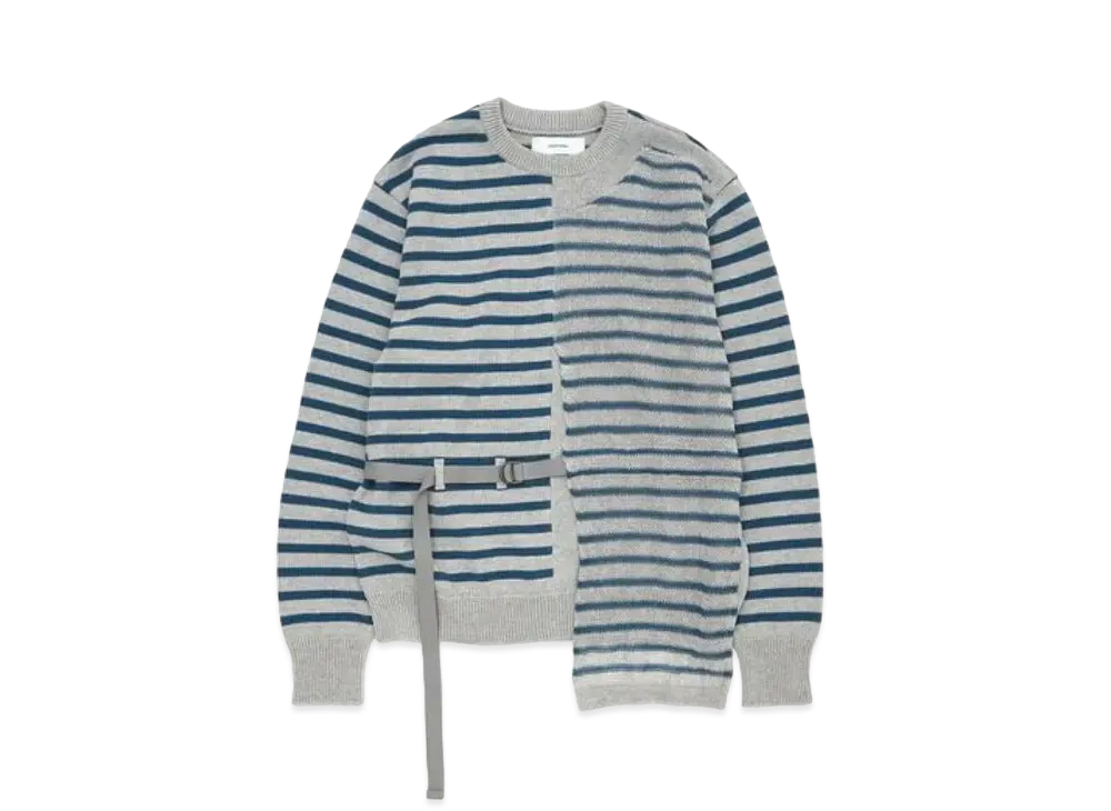 FACETASM Belted Knit Long Sleeve "Grey Blue"