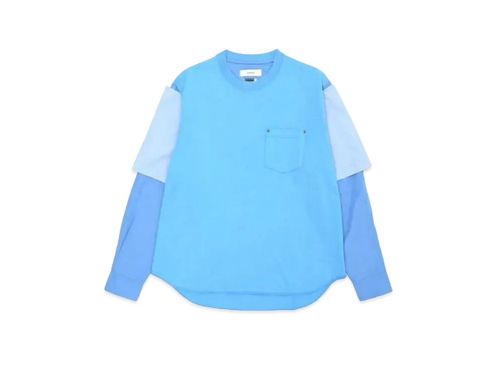 FACETASM Layerd Shirt Sleeve Tee "Light Blue"