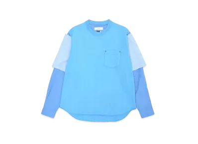 FACETASM Layerd Shirt Sleeve Tee "Light Blue"