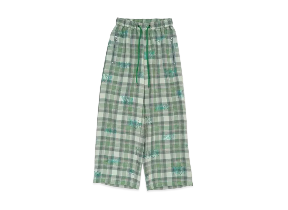 FACETASM Transparent Check Pants "Green Check"