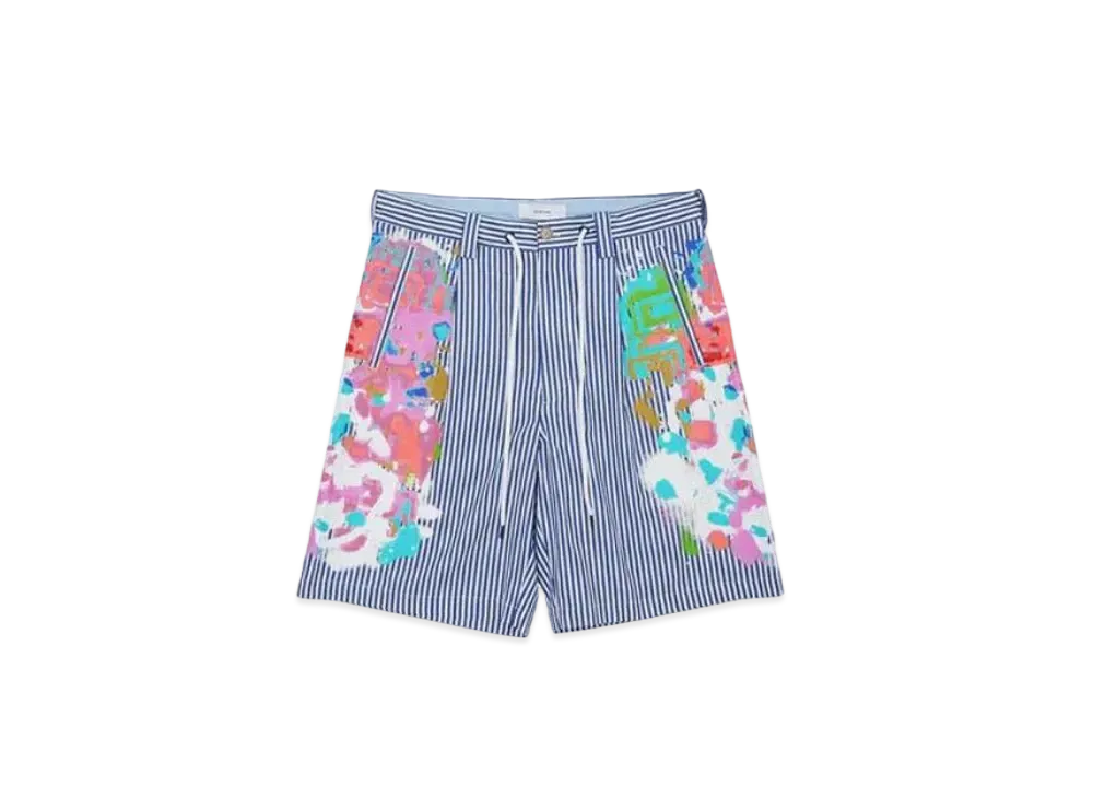 FACETASM Sprayprint Shorts "Blue Stripe"
