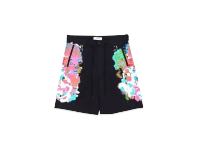 FACETASM Sprayprint Shorts "Navy"