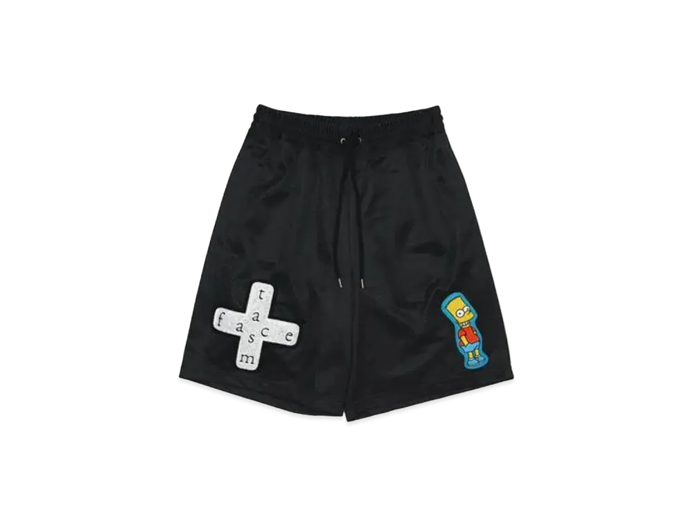 FACETASM The Simpsons Mesh Shorts "Black"