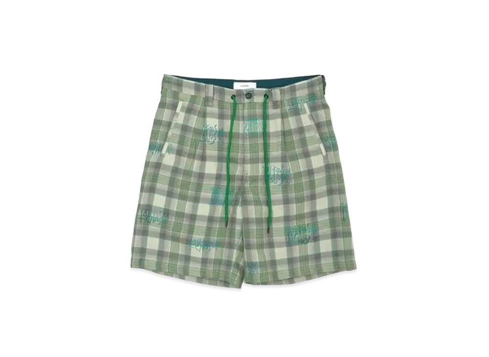 FACETASM Transparent Check Shorts "Green Check"
