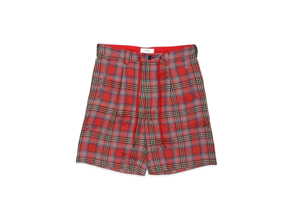FACETASM Transparent Check Shorts "Red Check"