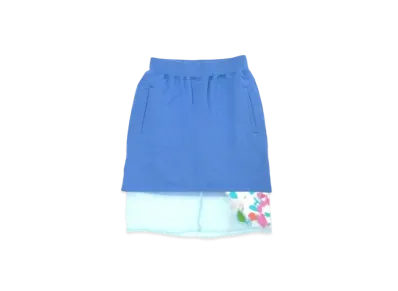 FACETASM Spraypaint Sweat Skirt "Light Blue"