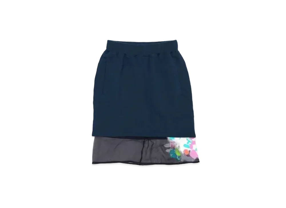 FACETASM Spraypaint Sweat Skirt "Petrol"