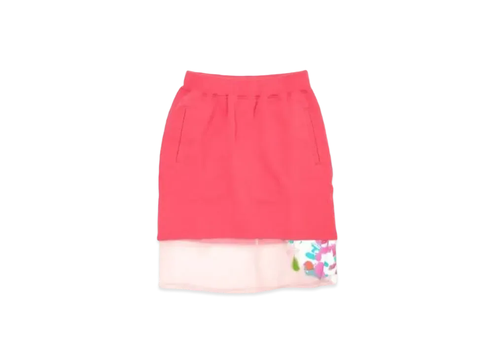 FACETASM Spraypaint Sweat Skirt "Pink"