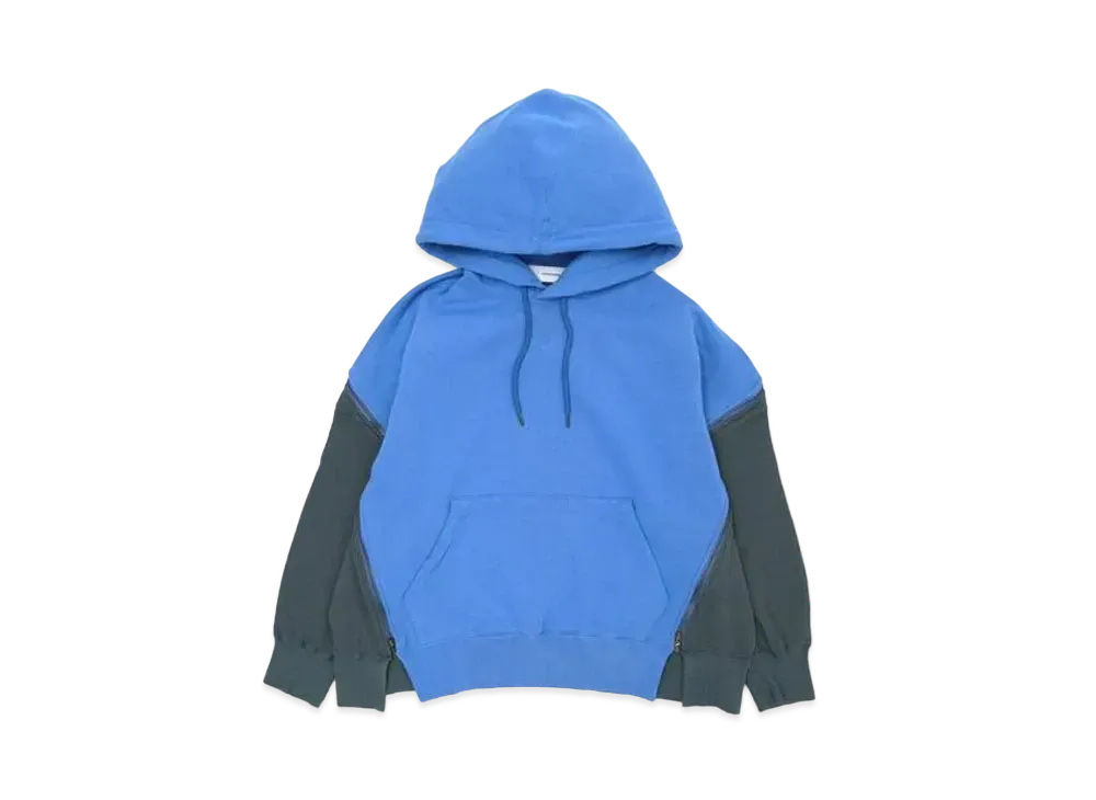 FACETASM Waffle Knit Zip Hoodie "Light Blue"