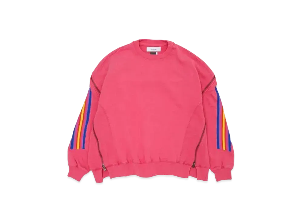 FACETASM Zipper Rib Sweat "Pink"