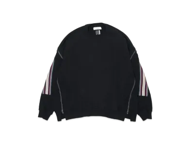 FACETASM Zipper Rib Sweat "Black"