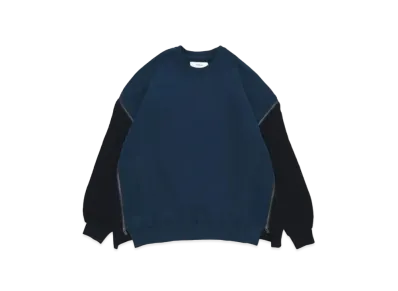 FACETASM Waffle Knit Zip Sweat "Petrol"