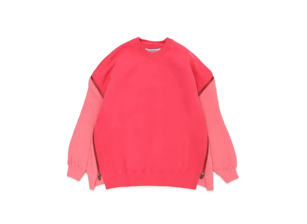 FACETASM Waffle Knit Zip Sweat "Pink"
