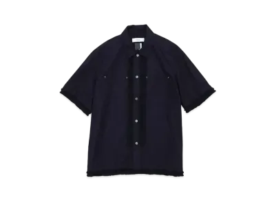 FACETASM Frill Short Sleeve Shirt "Navy"