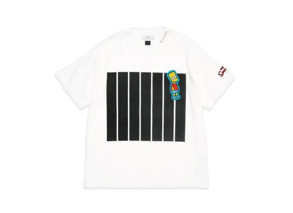 FACETASM The Simpsons 7Bar Big Tee "White"