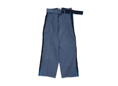 FACETASM Frill Big Heart Pants "Smoke Blue"