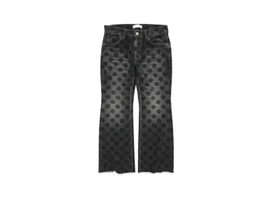 FACETASM Dot Denim Flare Pants "Black"