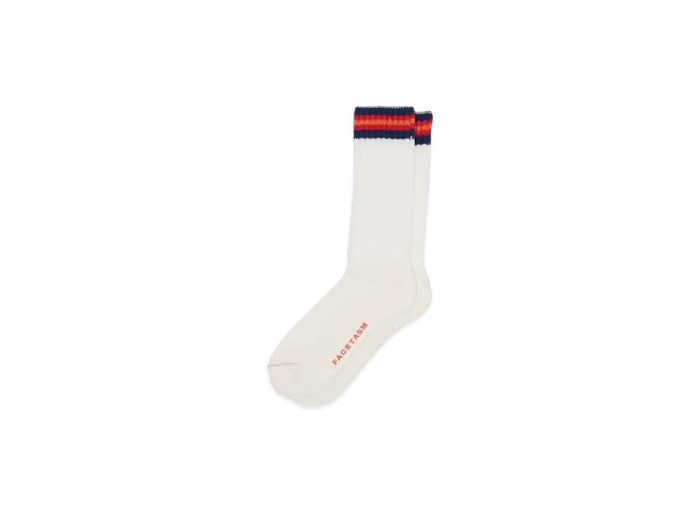 FACETASM Rib Socks "White"