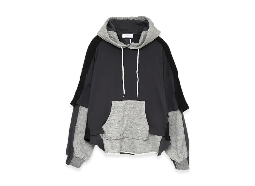 FACETASM Layered Hoodie "Charcoal"