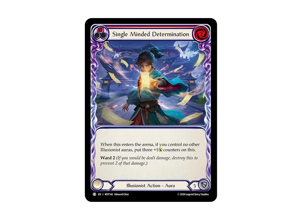 ひたむきな決意 C :RFoil [MST146]【英語版】(ブースターセット「霧隠の秘境」)