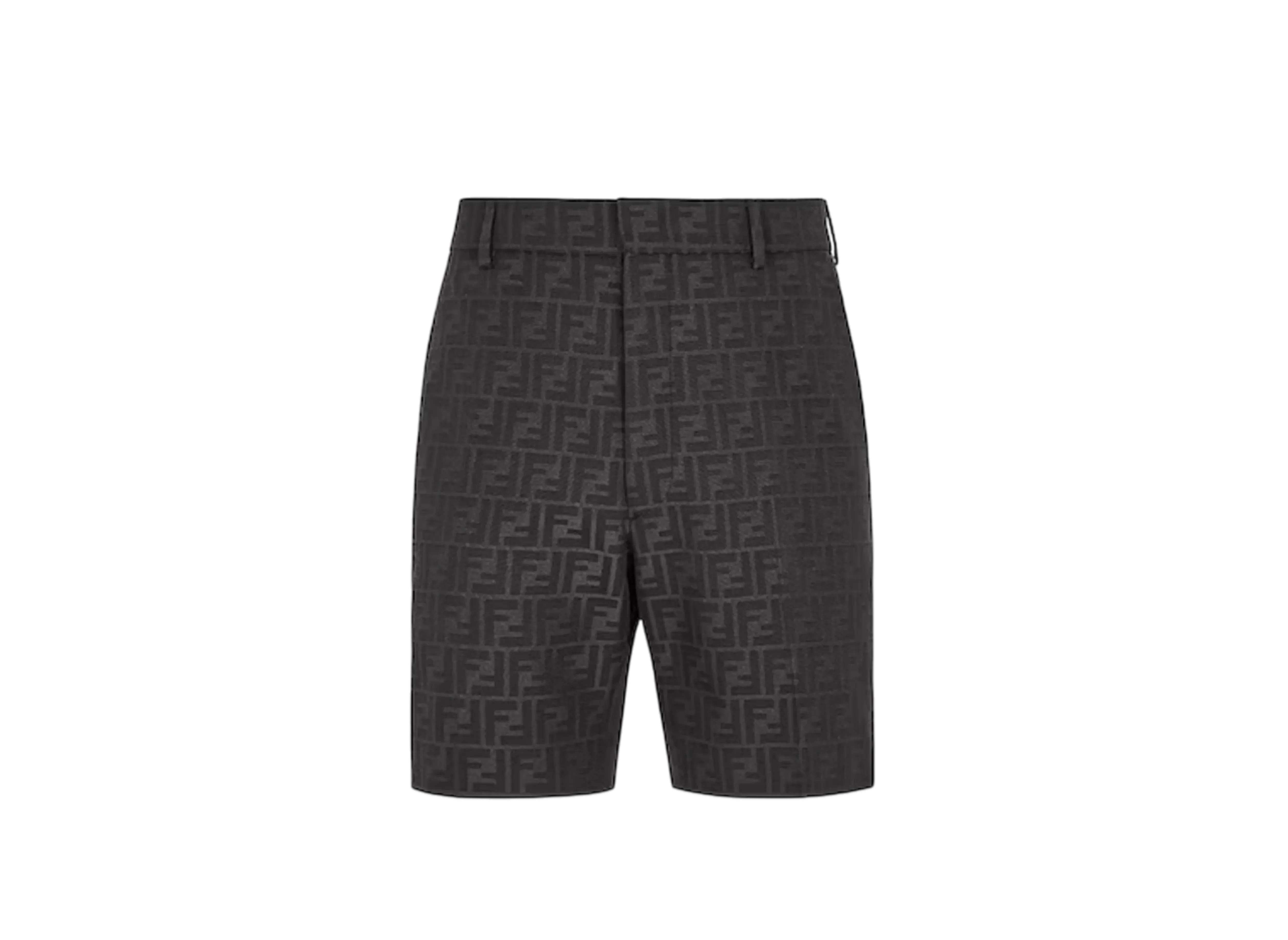 FENDI Men's Bermudas FF Jacquard Fabric Pants "Black"