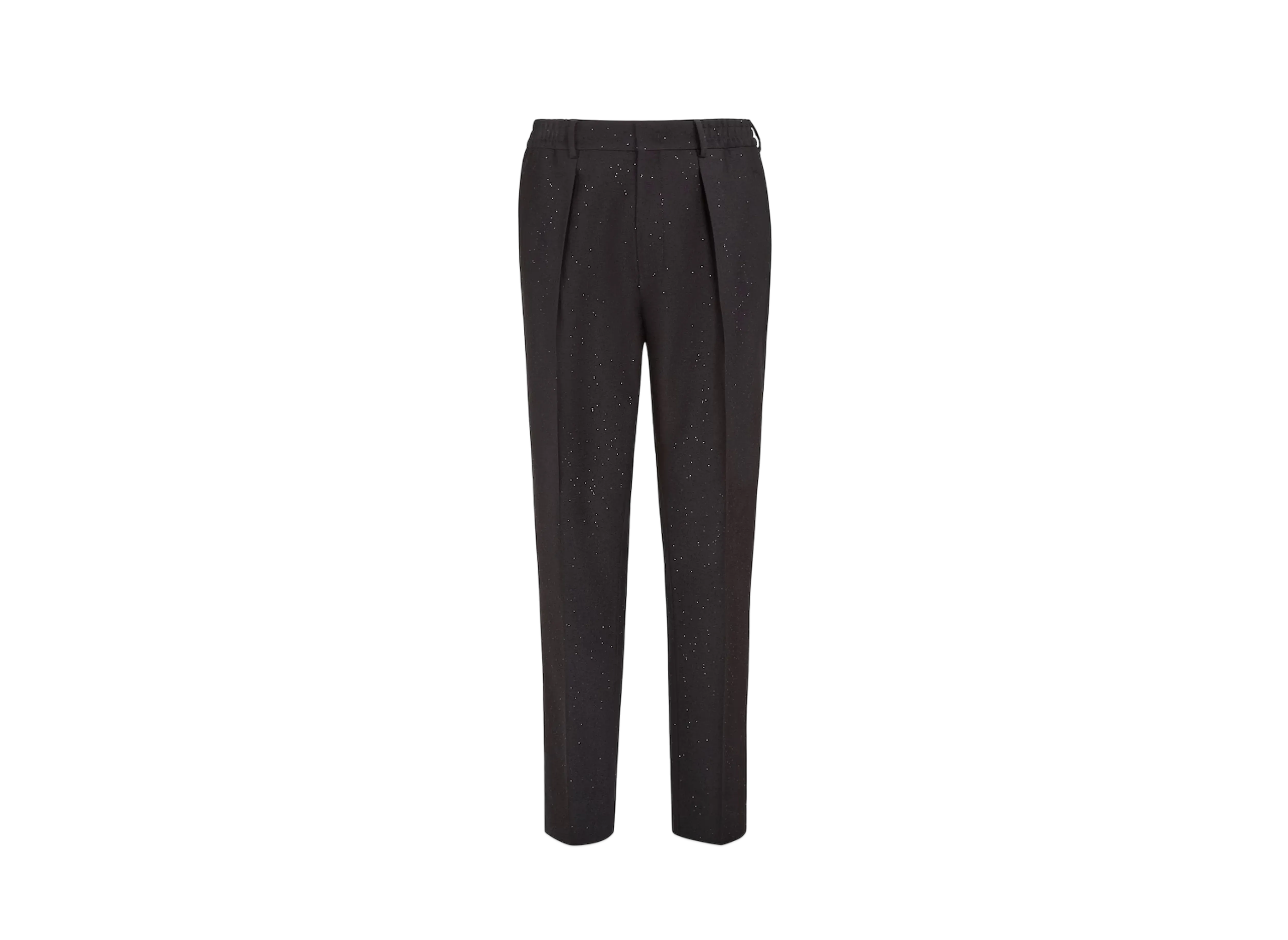 FENDI Men's Wool and Sequin Pants "Black"