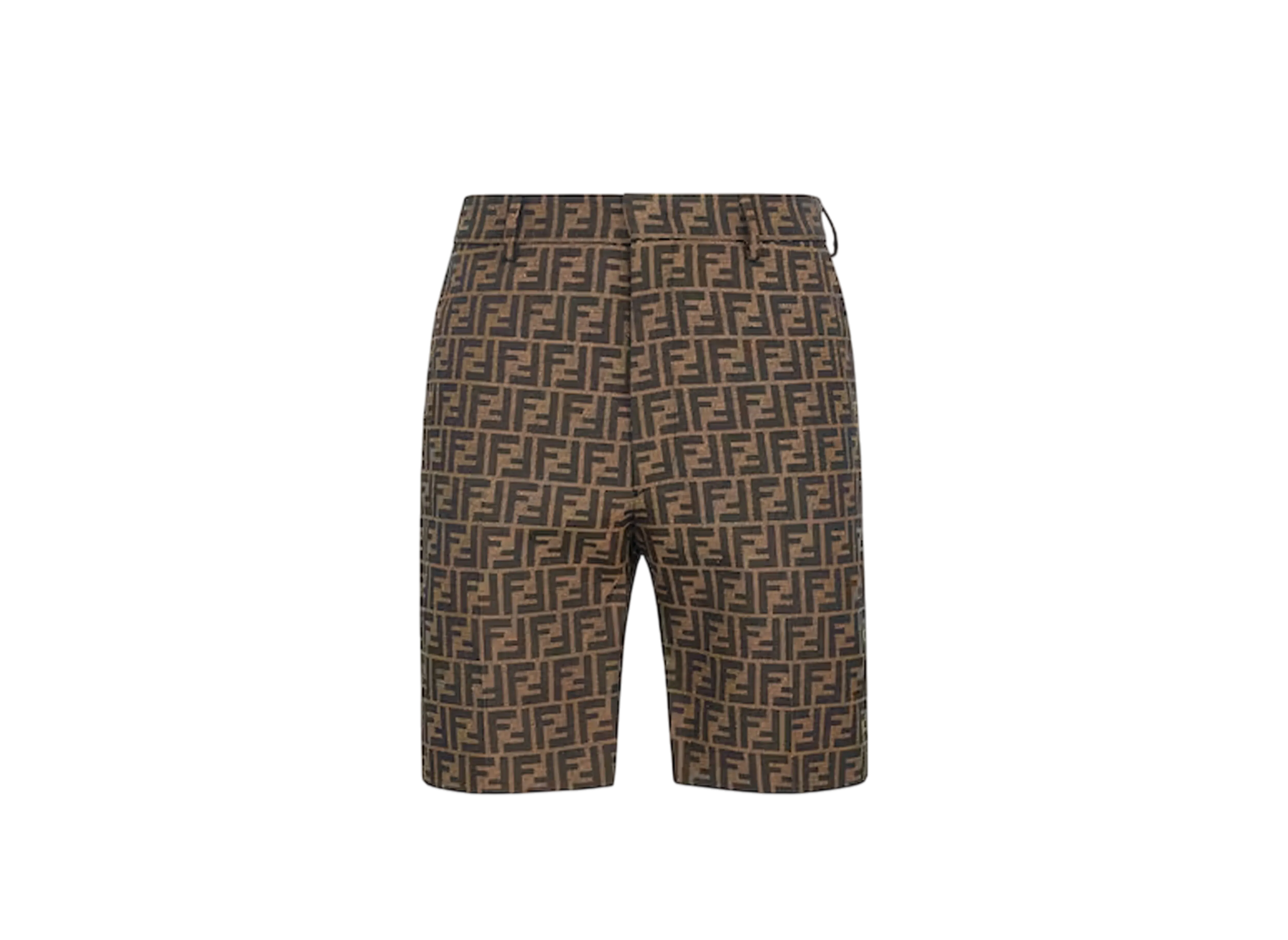 FENDI Men's Bermuda Pants in Fabric "Brown"