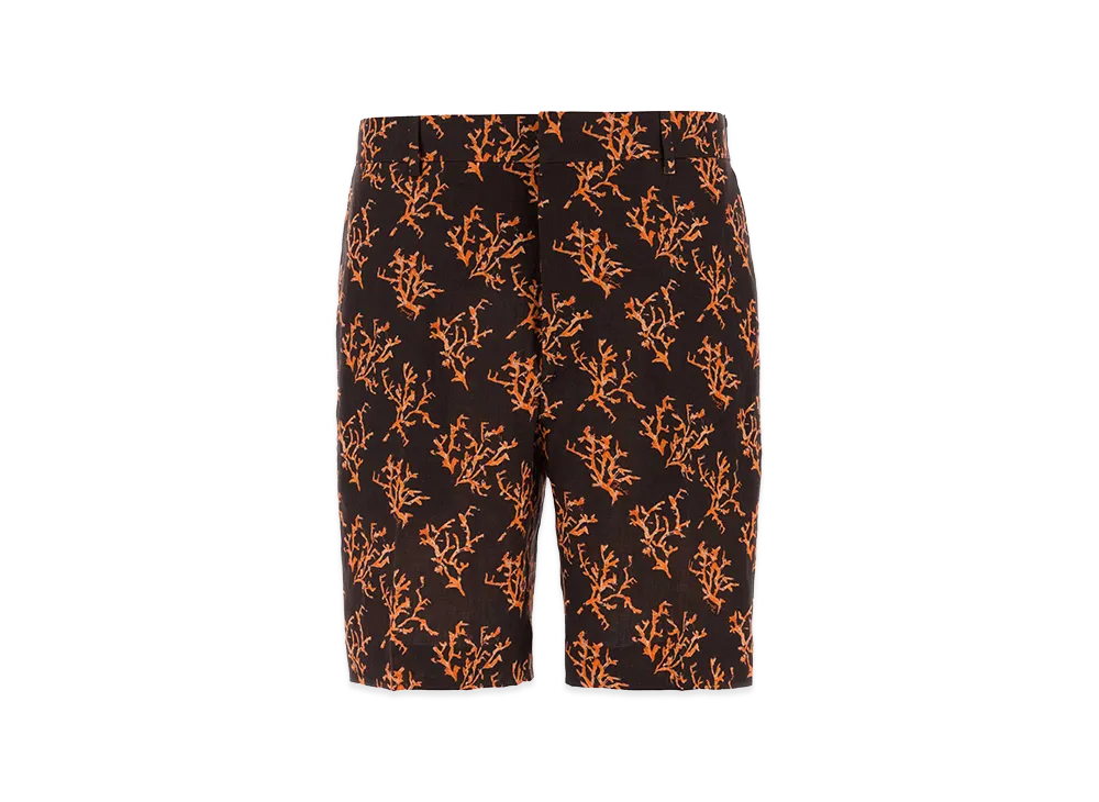 FENDI Linen Bermuda Shorts "Multicolor"