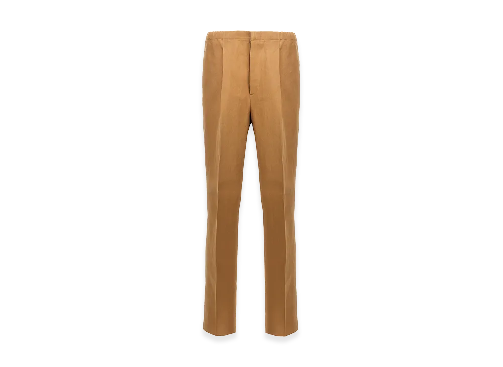 FENDI Paper Canvas Pants "Camel"