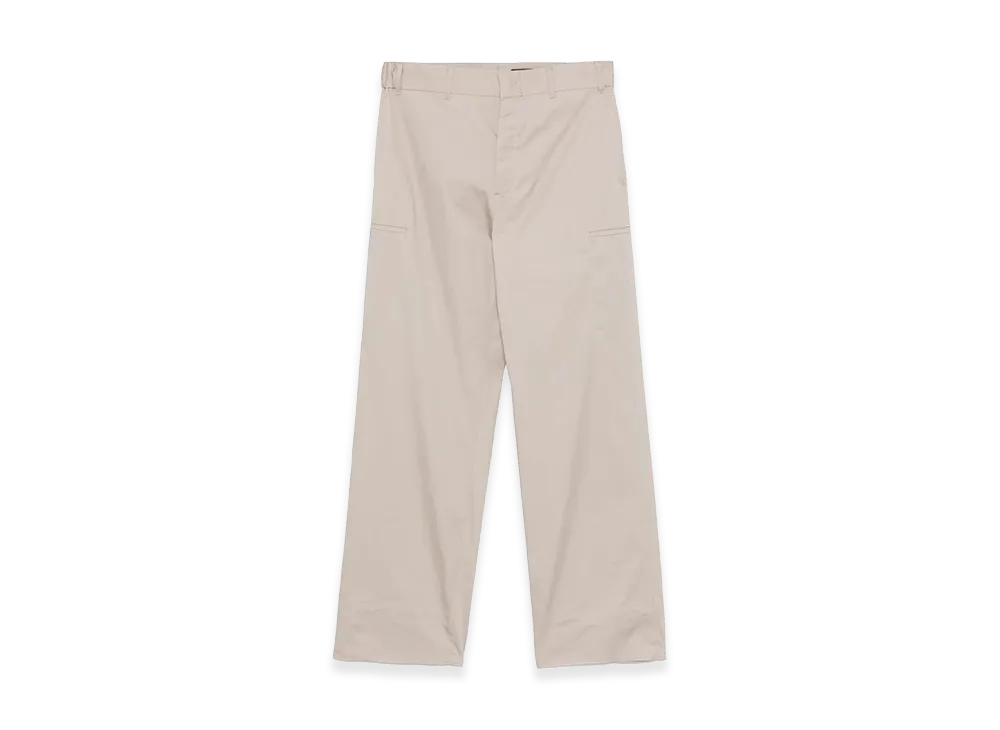 FENDI Straight-Cut Cargo Cotton Trousers "Beige"