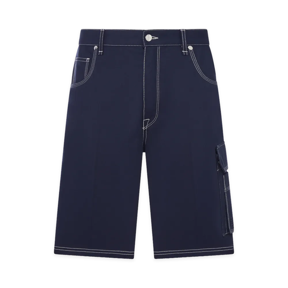 FENDI Cotton Canvas Cargo Bermuda Shorts "Blue"