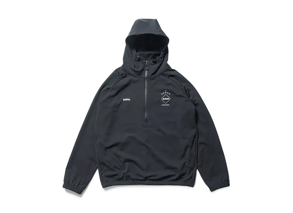 F.C.REAL BRISTOL PDK Half Zip Hooded Top "Black"